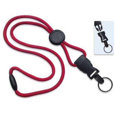 1/4" Lanyard w/ Round Slider and detach Split Ring