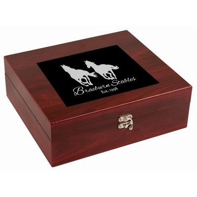 Rosewood Martini Gift Set with Engraved Plate