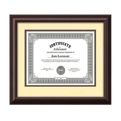 Cottingham Certificate Frame - Mahogany/Cream 8½"x11"