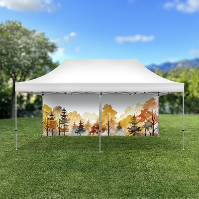 Canopy Tent Tenda 10' x 20' Aluminum Canopy Double-Sided Full Wall Graphic Package