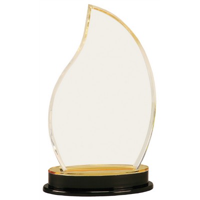 9 1/4" Gold Flame Impress Acrylic Award