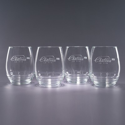 17 Oz. Deco Stemless Red Wine Glasses (Set of 4)