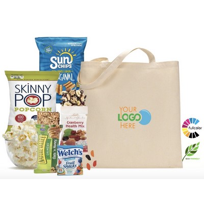 Cotton Tote with Snacks- Low Minimum