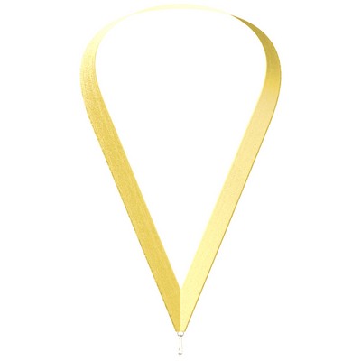 Metallic Gold Neckband w/ Quick Clip (7/8" x 34")