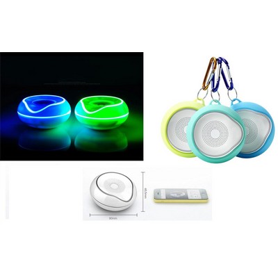 LED Flash Wireless Speaker w/Metal Hang