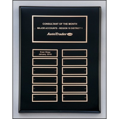 Airflyte® Black Stained Piano-Finish Perpetual Plaque (9"x 12")