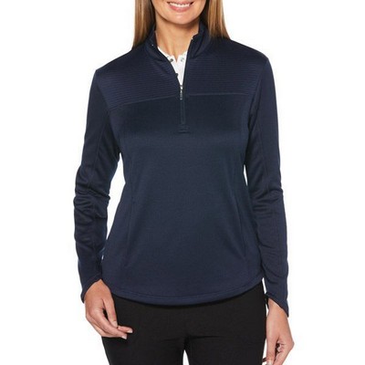 Callaway® Ladies' Ottoman ¼-Zip Pullover Shirt