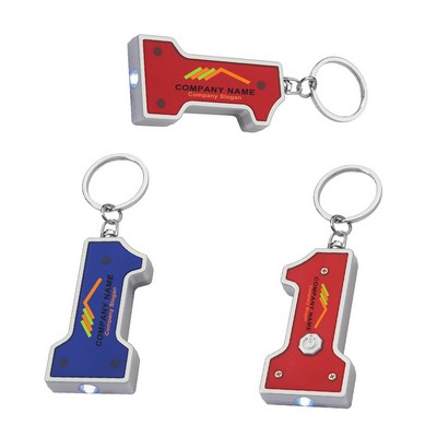 #1 Shape LED Key Chain