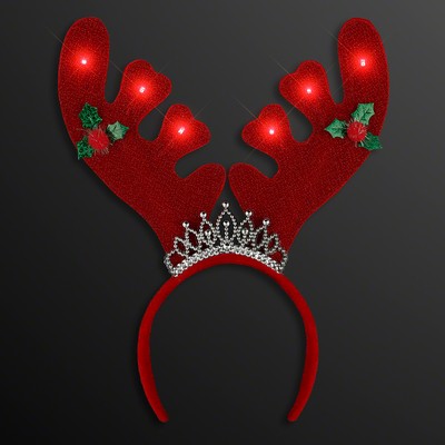 Christmas Queen Light Up Antlers Headband - BLANK