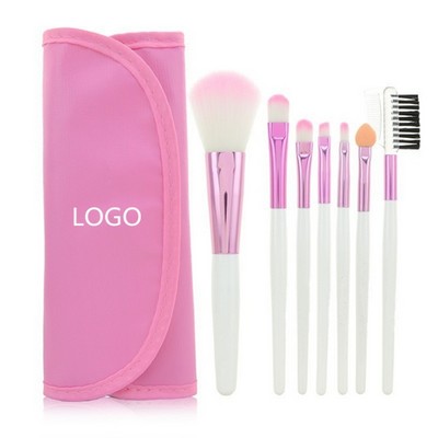 7PCS Cosmetic Makeup Brush Kit w/ Pouch