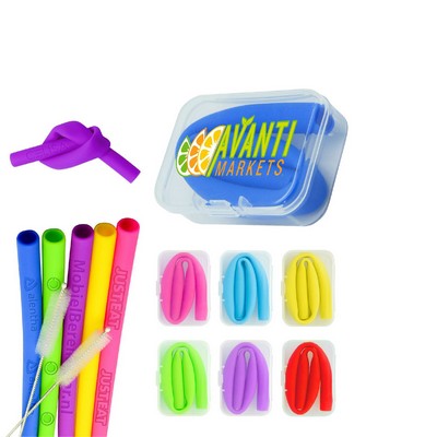 Silicone Straws with Rectangular box