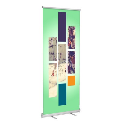 Full Color Digitally Printed-Standard Retractable Banner with Stand 24" x 81"