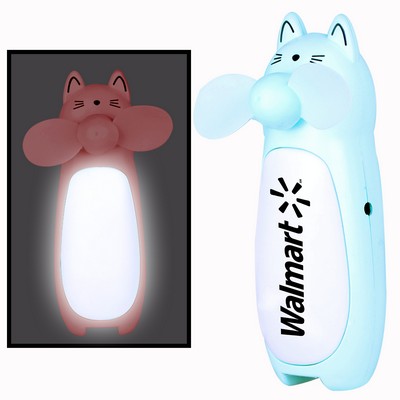 Cat Shape Fan w/Night Light (Shorter Prod Time)