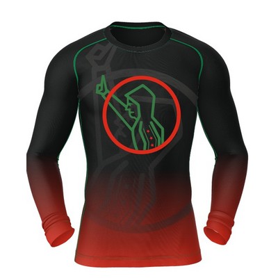 Fully sublimated Adult Long sleeve rash guard