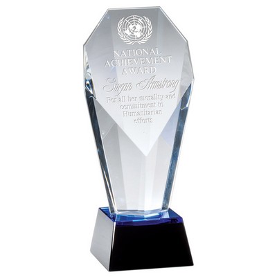 Optical Crystal Slanted Tower Award (8½" x 3¾")