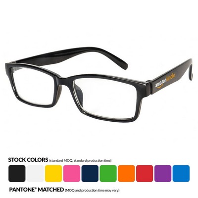 Black Squared Readers Eyeglasses