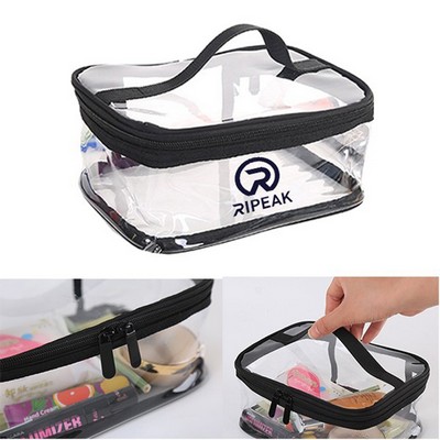 Clear Makeup Zipper Bag (Big)