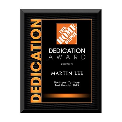 9" x 12" Themed Plaque - Orange