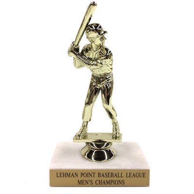 6½" Baseball Trophy w/Marble Base