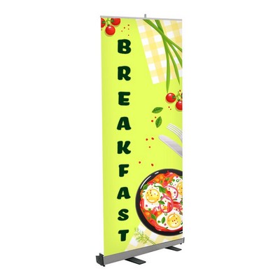 Breakfast Pre Printed Roll Fx Banner 33" x 80" - Green