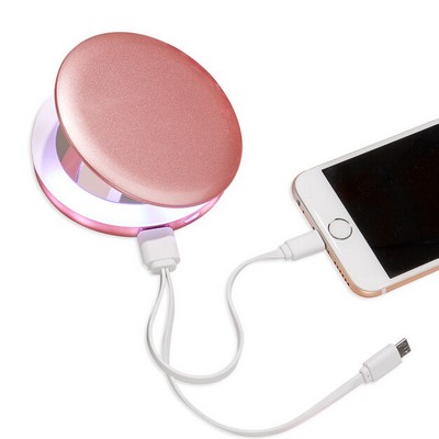 Pearl Compact Mirror And Charger