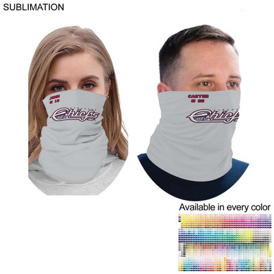 Team Neck Gaiter, Sublimated lightweight Seamless Gaiter, Jersey Fabric, 2way stretch, raw edges