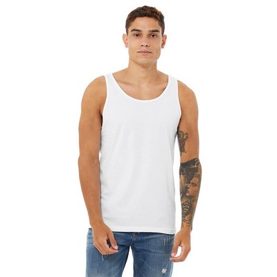 Bella Canvas Unisex Jersey Tank- White - Full Color Imprint