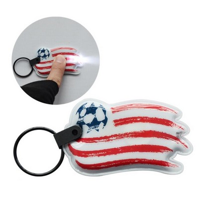 Custom Flag PVC LED Keychain