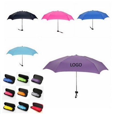 Folding Travel Umbrella With Eva Case