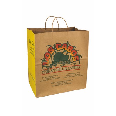 Kraft Paper Shopping Bag (14.5"x16.25"x9")