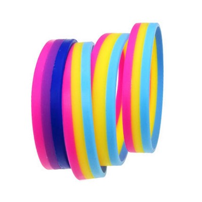 Stripes Color Silicone Wristband