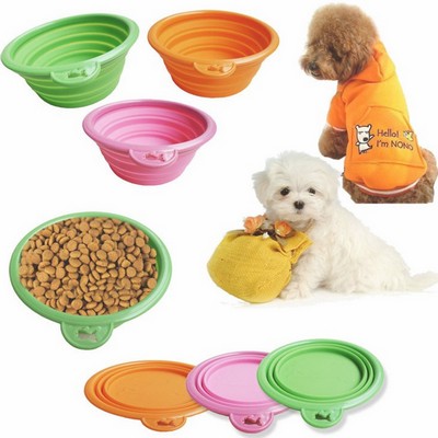 Collapsible Silicone Pet Travel Bowl