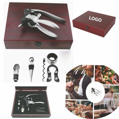 Rabbit Wine Opener Set w/6 Piece Accessories