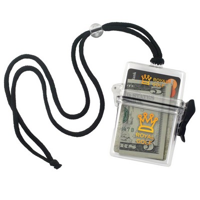 2.38" W x 3.75" H - Water-Resistant Badge Holder and Lanyard Combo (1 Color Imprint)