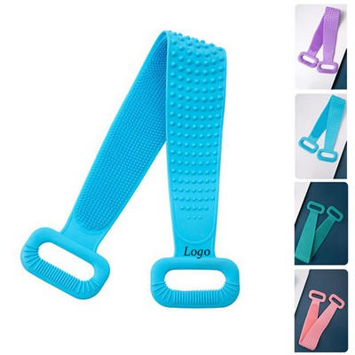 Silicone Back Scrubber Shower Belt Brush