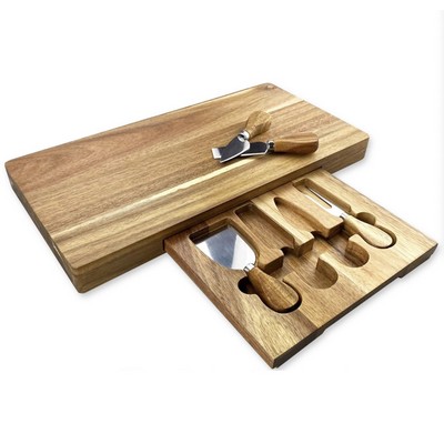 Wood Cheese Board Set