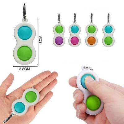 Fidget Simple Dimple Toy Wth Carabiner