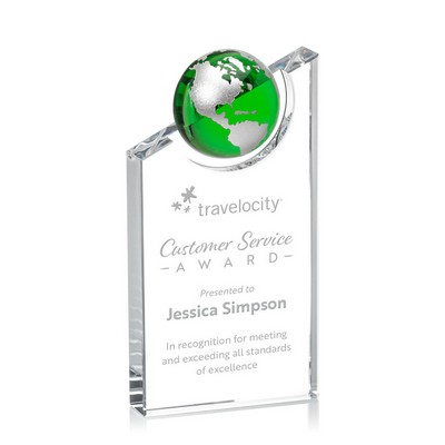 Axis Globe Award - Optical/Green/Silver 4"x8"