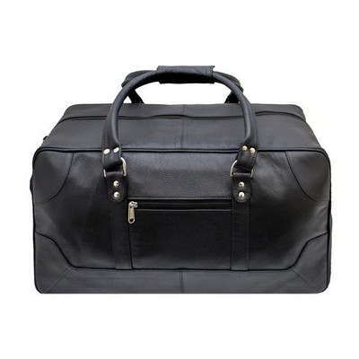 Ashlin® Designer Grady Mid-Sized Black Duffel Bag w/Double Handle & Removable Shoulder Strap