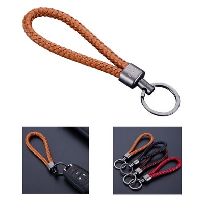 PU Leather Keychain For Car Key Chain With Key Ring