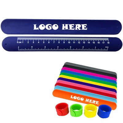 Custom Ruler Printed Silicone Slap Bracelet