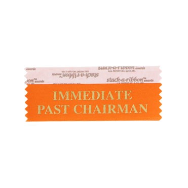 Immediatepastchairmn Stk A Rbn Orange Ribbon Gold Imprint