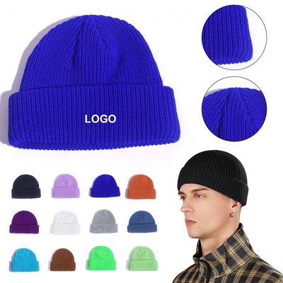 Cuffed Knitted Beanie Cap