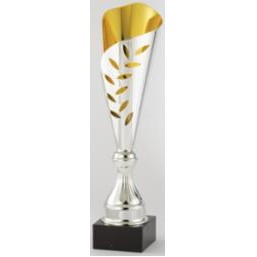 17" Assembled Silver/Gold Cup Award w/Leaf Cutouts