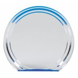 Large Double Halo Blue Acrylic Circle Award