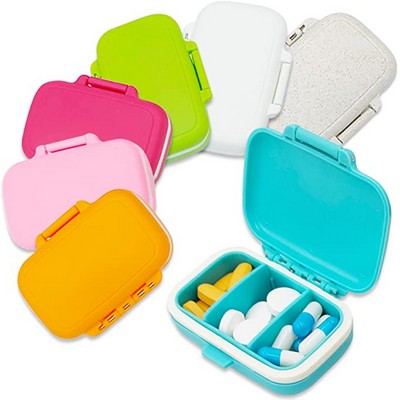 3 Removable Compartments Pill Box Organizer