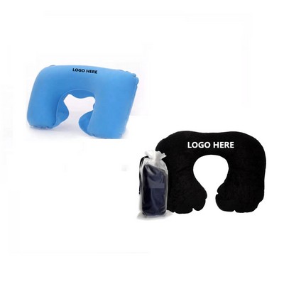 Terry Cotton Inflatable Travel Pillow