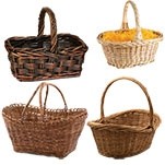 Oval Wicker Gift Basket w/Top Handle (13"x9 1/2"x4 1/2")