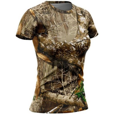 Realtree® Women's 4.4 Oz. Polyester Interlock Short Sleeve T-Shirt