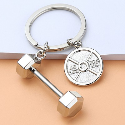 Dumbbell keychain